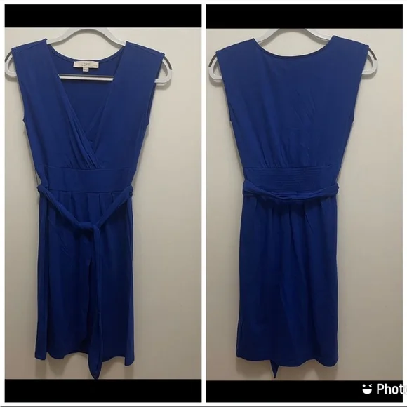 LOFT | Dresses | Ann Taylor Loft Womens Royal Blue Faux Wrap Knit Dress  Size Xsp | Poshmark